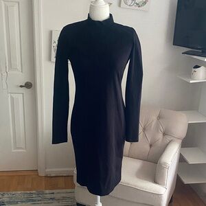 Bar III Classic Black Long Sleeve Dress